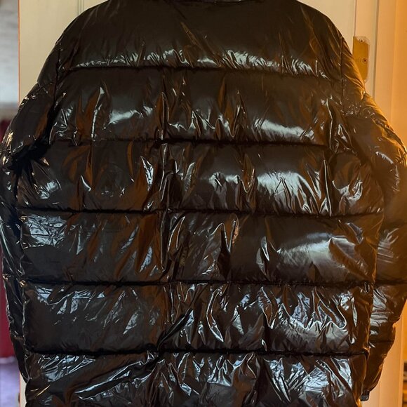 Black Calvin Klein High Gloss Puffer Jacket 7 Degree Warmth Factor Coat Size L - Picture 5 of 6